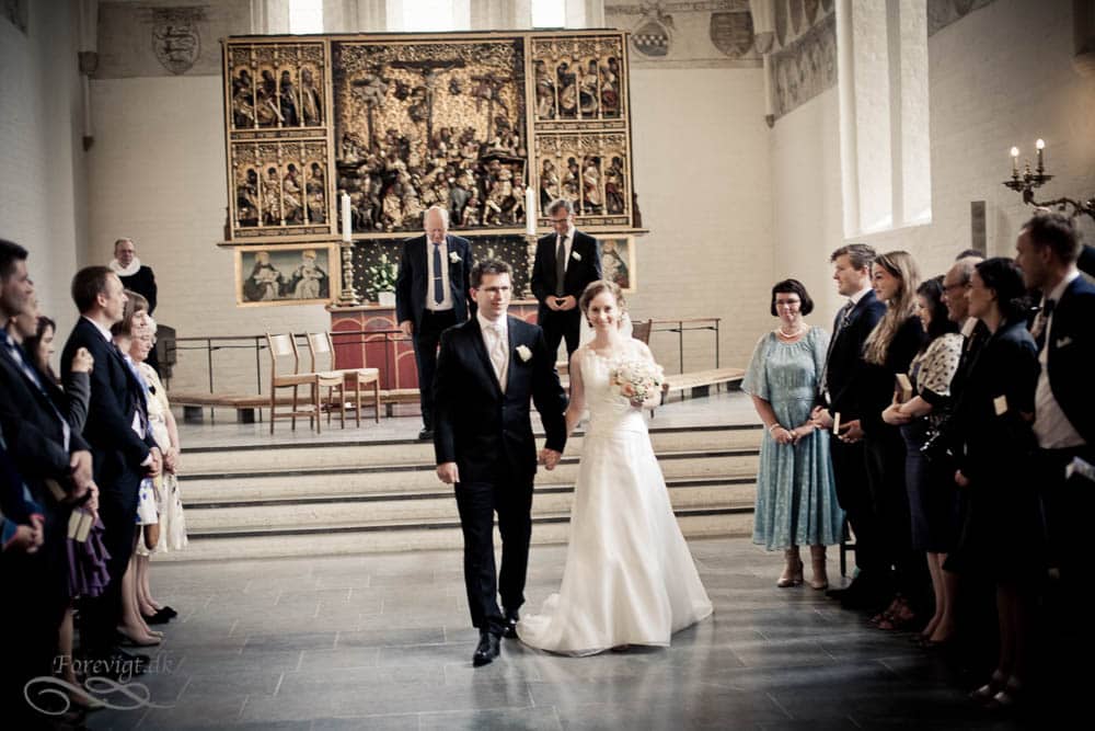 bryllup i Vor Frue Kirke i Aarhus